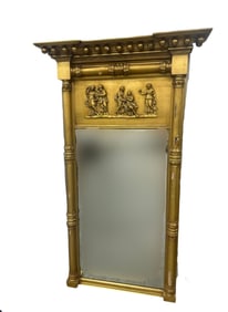 Large Antique Regency Gilt Mirror
