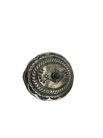 Vintage Native American pin/broochCoin Silver Signed CRZ, Herb Coriz, Kewa