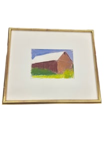 Wolf Kahn Framed Pastel "Barn Among Bushes" from The Charleston Living Estate of Betsy Havens