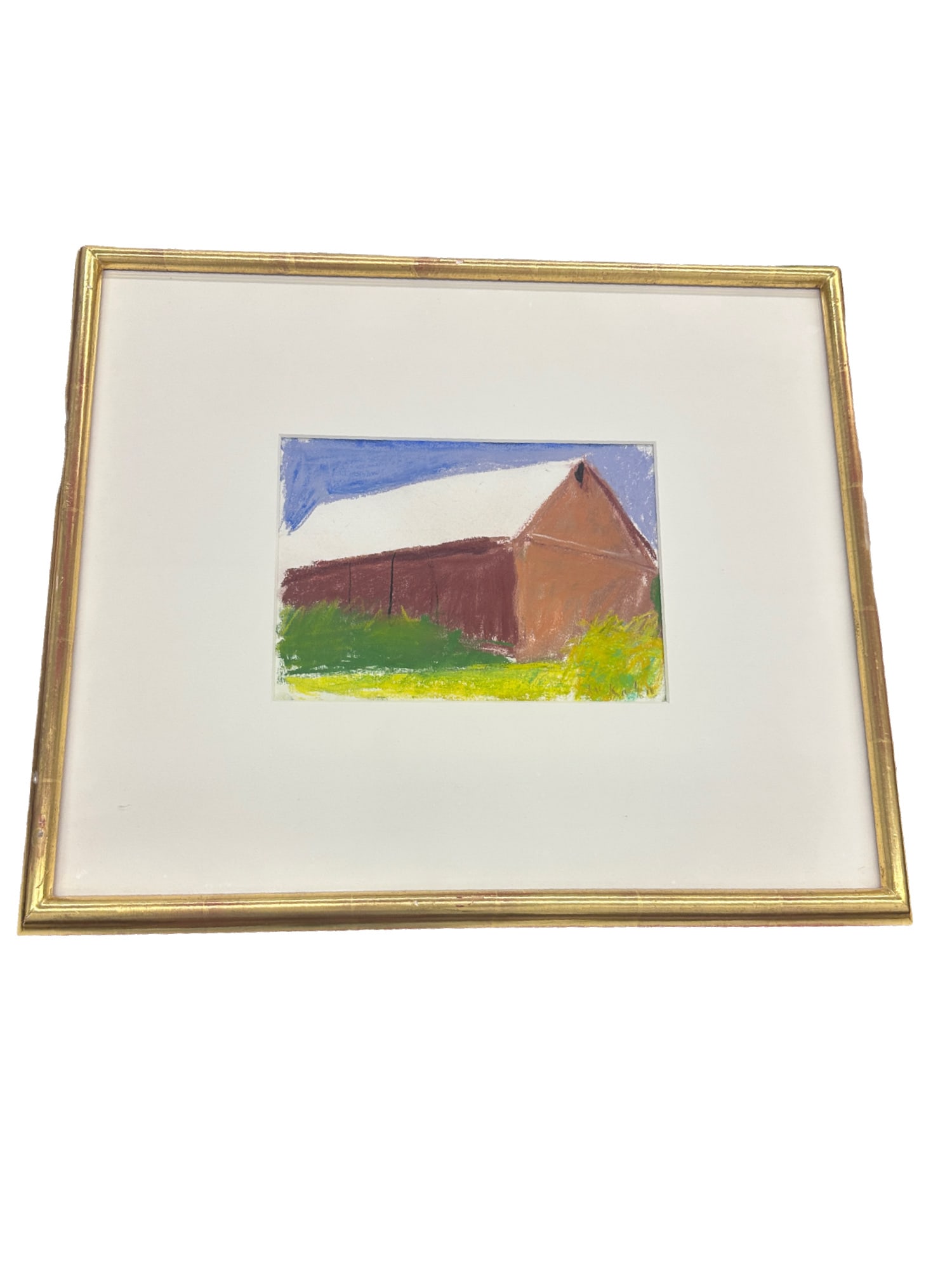 Wolf Kahn Framed Pastel "Barn Among Bushes"  from The Charleston Living Estate of Betsy Havens (1 of 5)