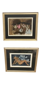 pair of Juan Alcazar- signed print Prints