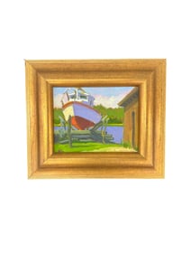 Mike Rooney oil on board signed M.R.