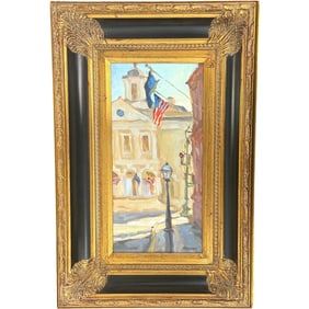 Charleston Artist Shannon Smith Hughes Oil On Canvas End Of Broad