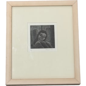 Juan Alcazar Mendez (1955-2013) Etching Signed and Date 1997