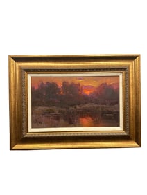 OVANES BERBERIAN " SUNSET GLOW" oil on board