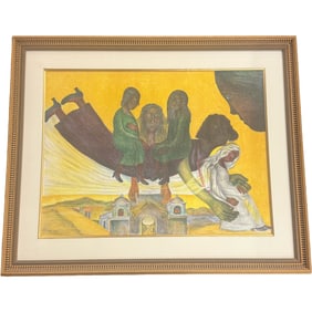 Large Rodolfo Morales “Como Novia De Pueblo" Lithograph 2/10