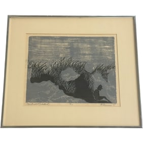 Charleston Local Artist Betsy Havens Original Woodcut 1967