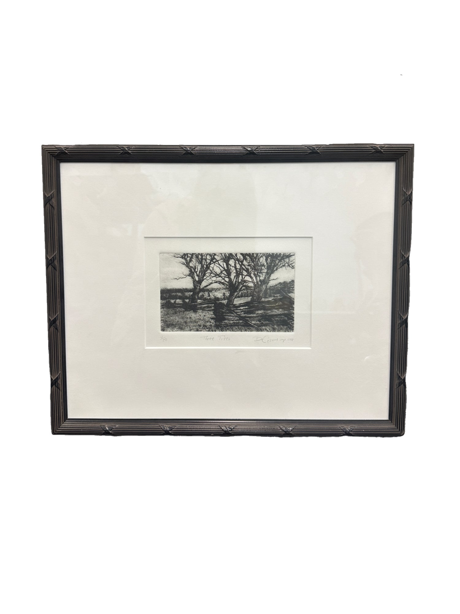 "Three Trees" by Daron DeCesare Drypoint on Paper 4/50 (1 of 4)