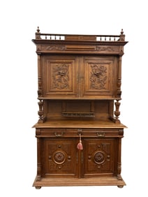 Antique French Hutch Sideboard, Buffet