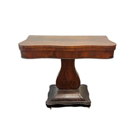 Antique Empire Game Table on Wheels