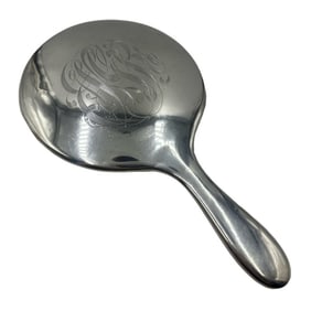 Antique Gorham Monogrammed Sterling Silver Hand Mirror