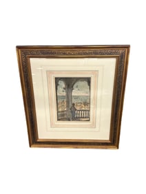 "A Glimpse of Charleston and Bay, from St. Michael's Church" Framed Engraving