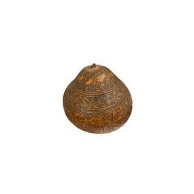 Peruvian Carved Folk Art Gourd