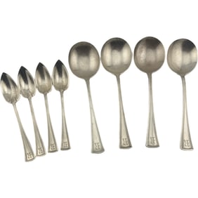 Middleton/Ravenel Estate - Sterling Silver Grapefruit Spoons and Sterling Gumbo Spoons