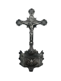 Sterling Silver Richard Burbridge for Harrods, Sheffield crucifix cross Holy Water Font