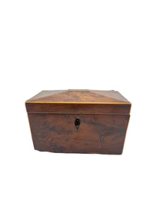 Georgian Inlaid Sarcophagus Form Tea Caddy