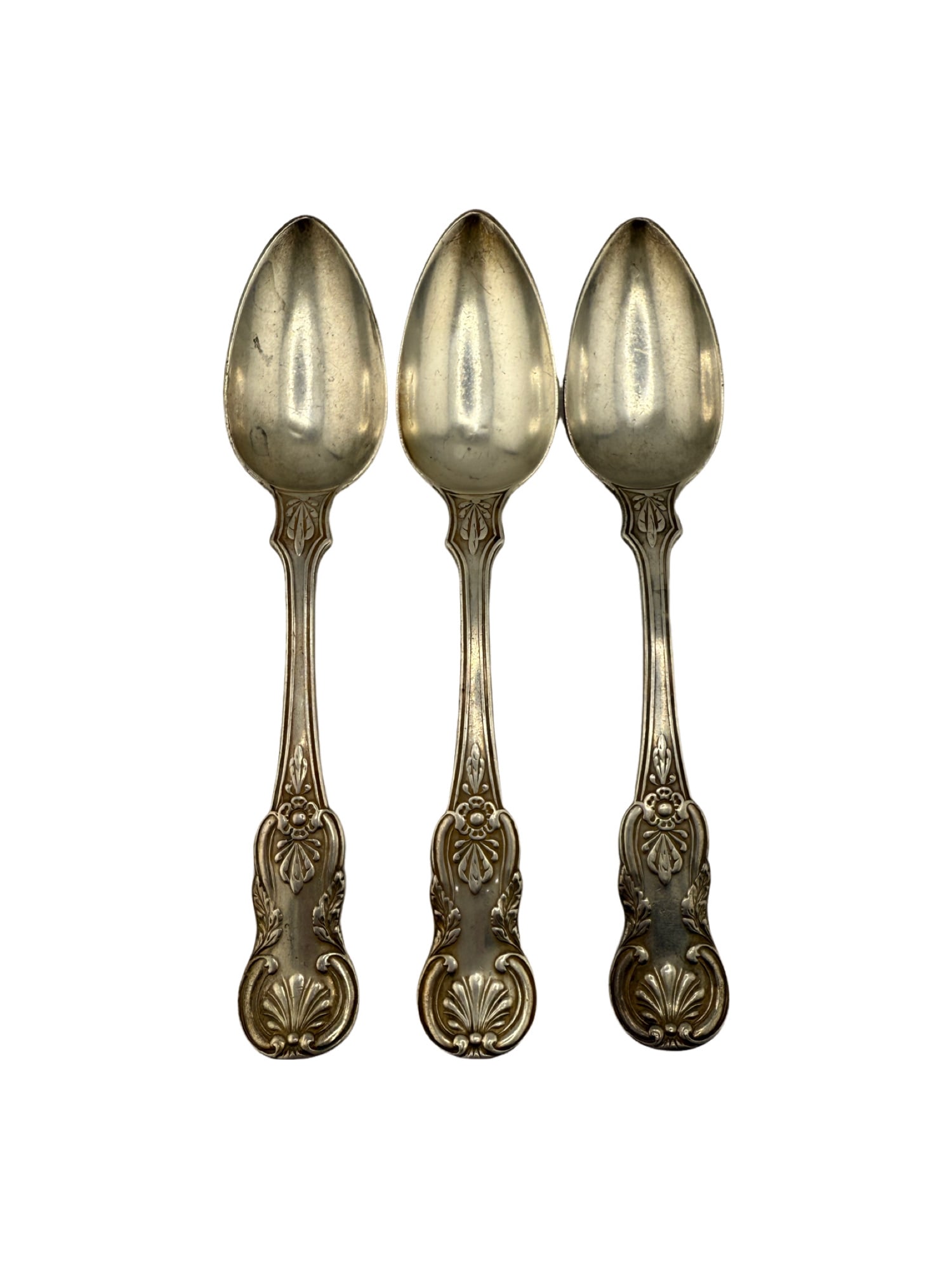 Middleton/Ravenel Estate - William F. Ladd Sterling Silver Set of 3 Spoons in the "Kings" Pattern (1 of 4)