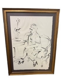 "Celia - Elegant" by David Hockney Framed and Signed Lithograph 60/100