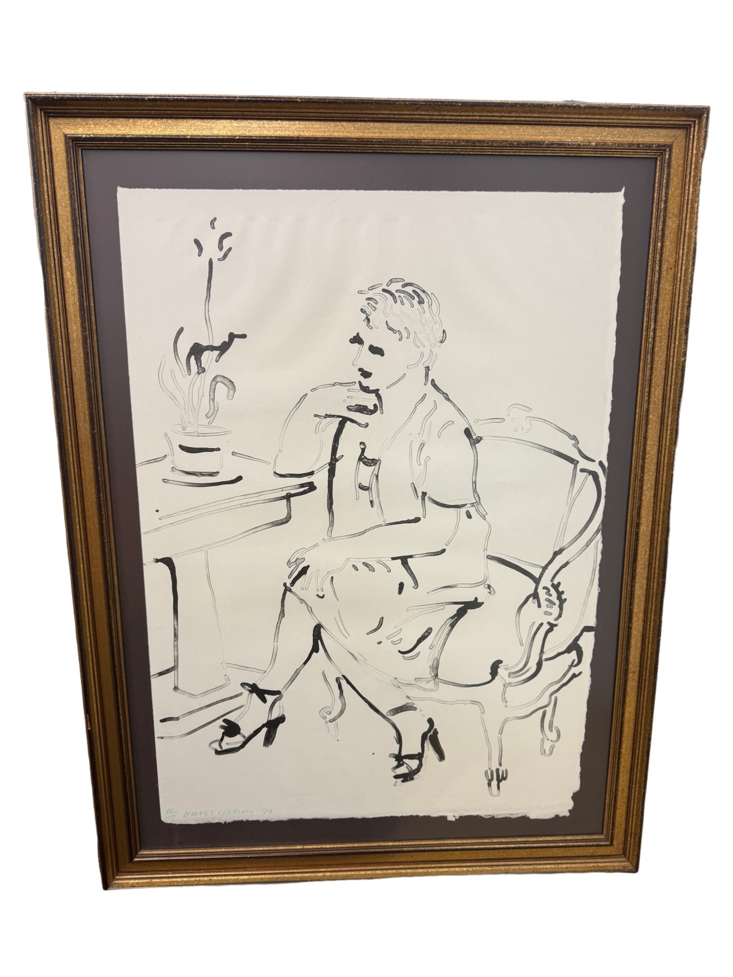 "Celia - Elegant" by David Hockney Framed and Signed Lithograph 60/100 (1 of 5)