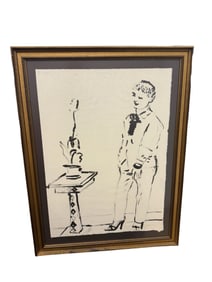 "Celia Amused" by David Hockney Framed and Signed Lithograph 53/100