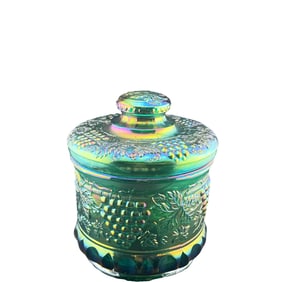 Fenton Carnival Tobacco Jar - Grape and Cable