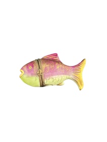 Limoges France ROCHARD Fish Trinket Box