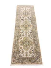Ivory and Beige Persian Runner Rug