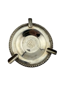 Monogrammed Sterling Silver Ashtray