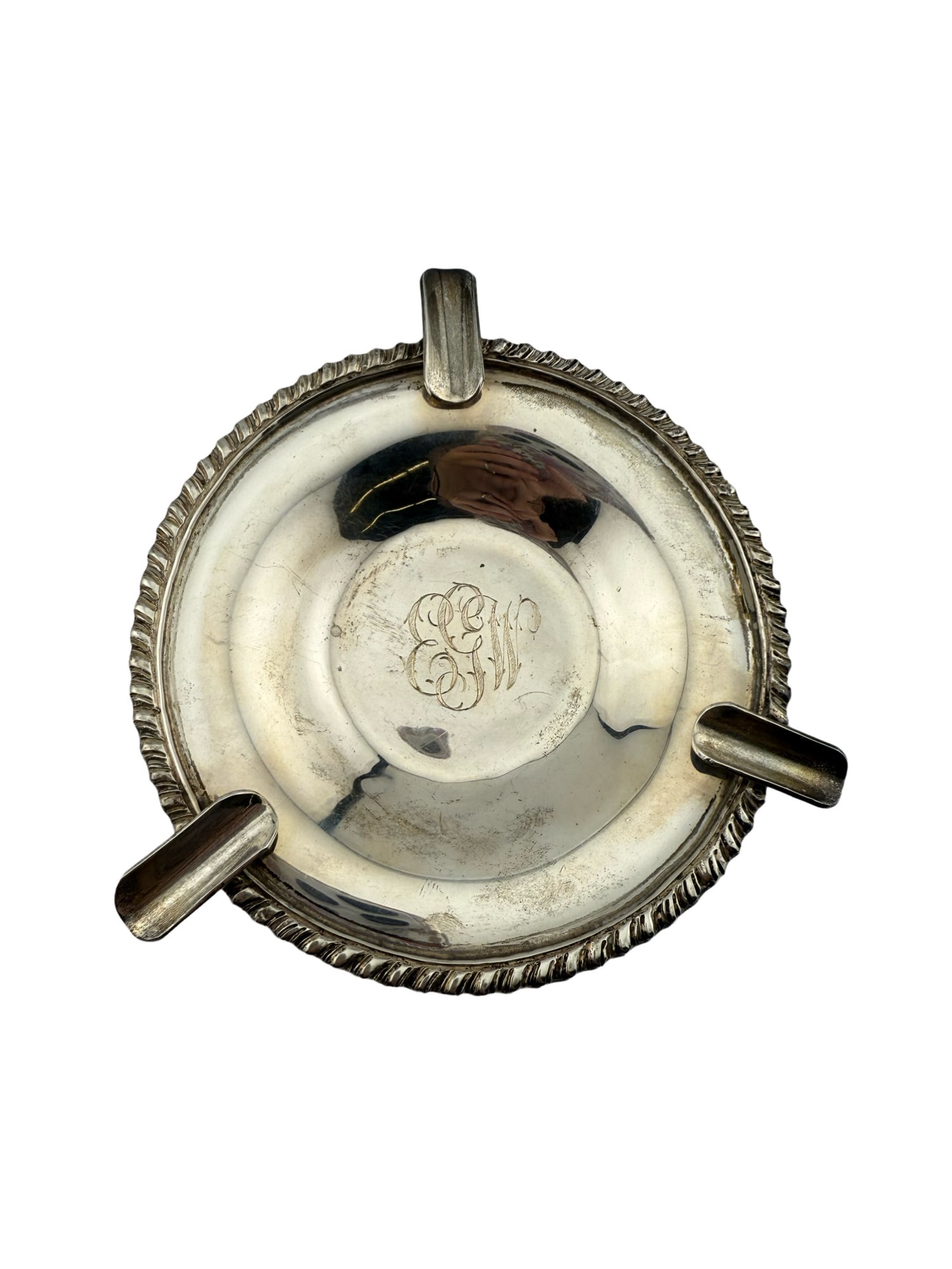 Monogrammed Sterling Silver Ashtray (1 of 3)