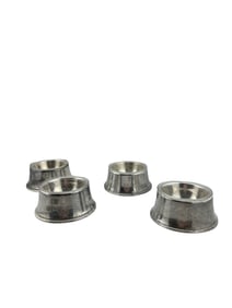 set of 4 Sieff Sterling Silver Williamsburg  Salt Cellar With Glass Insert 1950 Rare