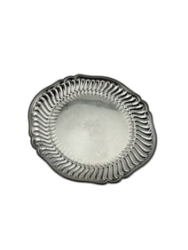 Beautiful Gorham Sterling Silver Card Tray w/Pretty Hand Engraved Monogram