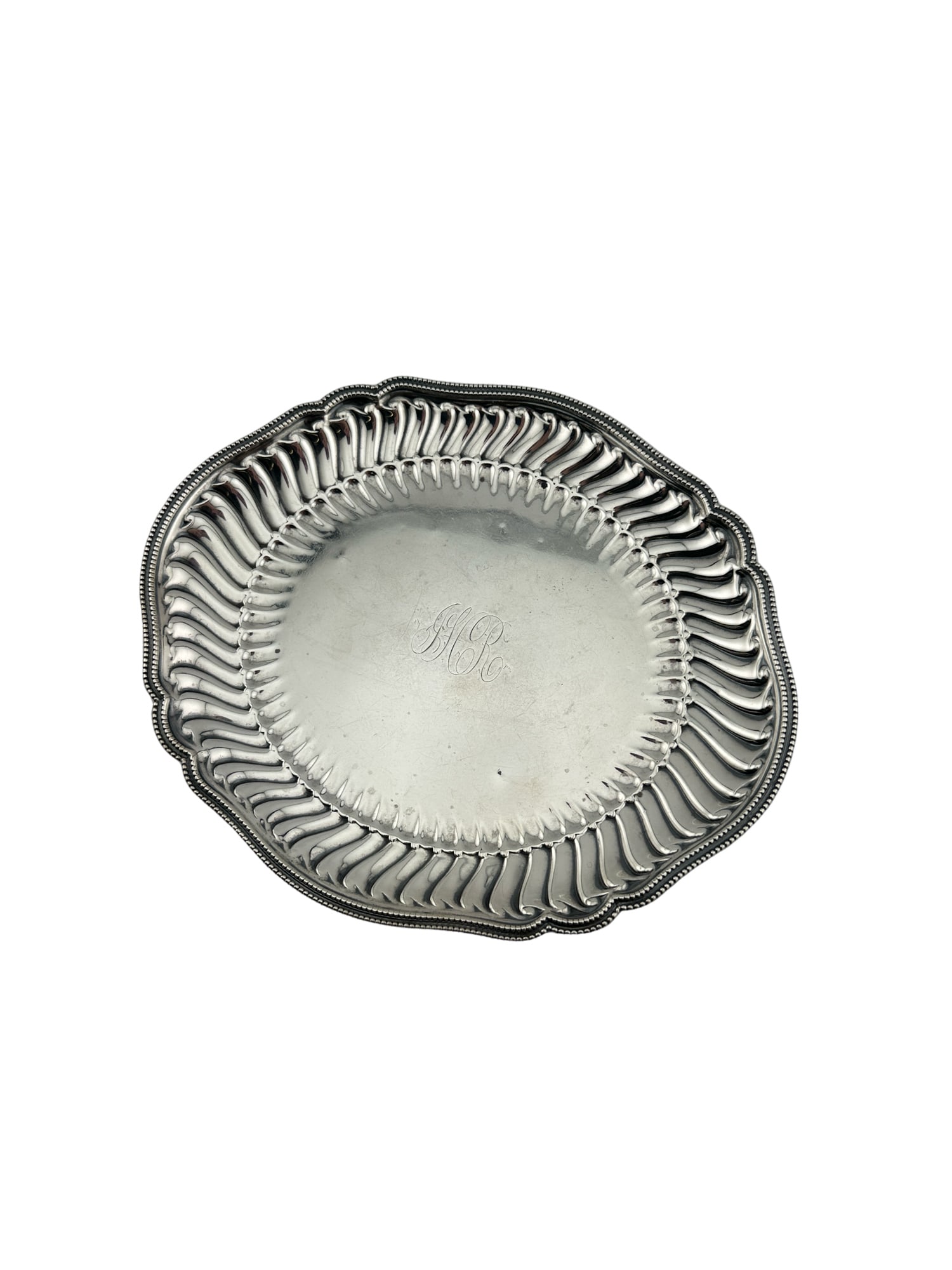 Beautiful Gorham Sterling Silver Card Tray w/Pretty Hand Engraved Monogram (1 of 4)