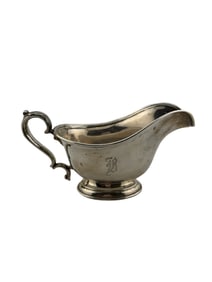 From Charleston Estate - Archibald Baker -  International Sterling Silver Monogrammed Gravy Boat