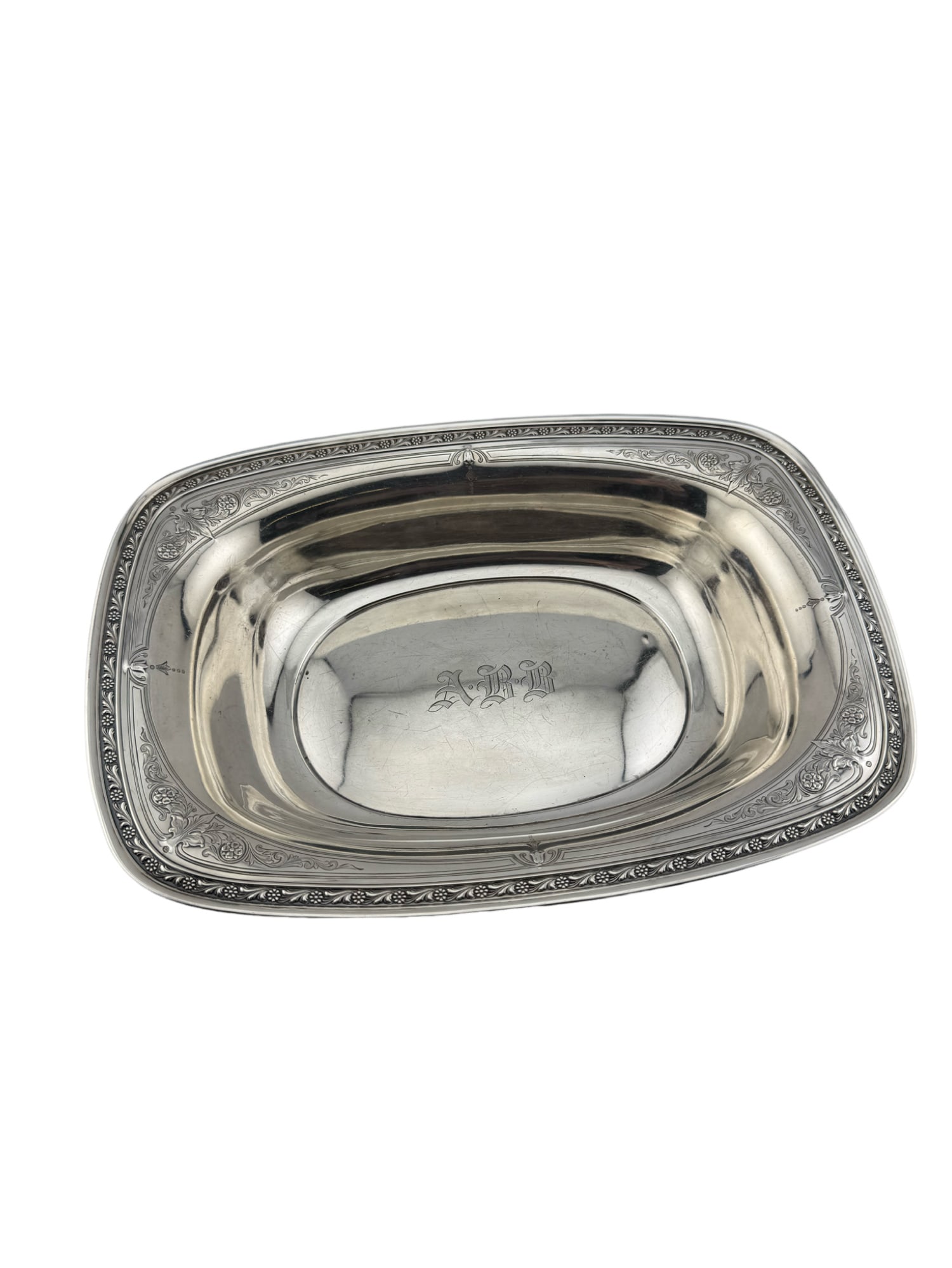 From Charleston Baker Family Estate Monogrammed Whiting Sterling Silver Serving Tray (1 of 5)