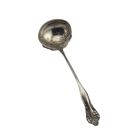 From Charleston Baker Family Estate - Simpson, Hall & Miller Co Sterling Silver Soup Ladle