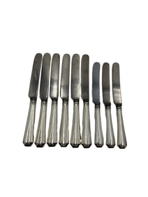 From Charleston Family Estate Monogrammed W.P. Cart Co. Sterling Silver Set of 9 Butter Knives