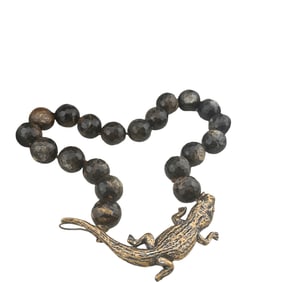 Caramanna Gioielli Crocodile Sterling Silver Necklace With Box