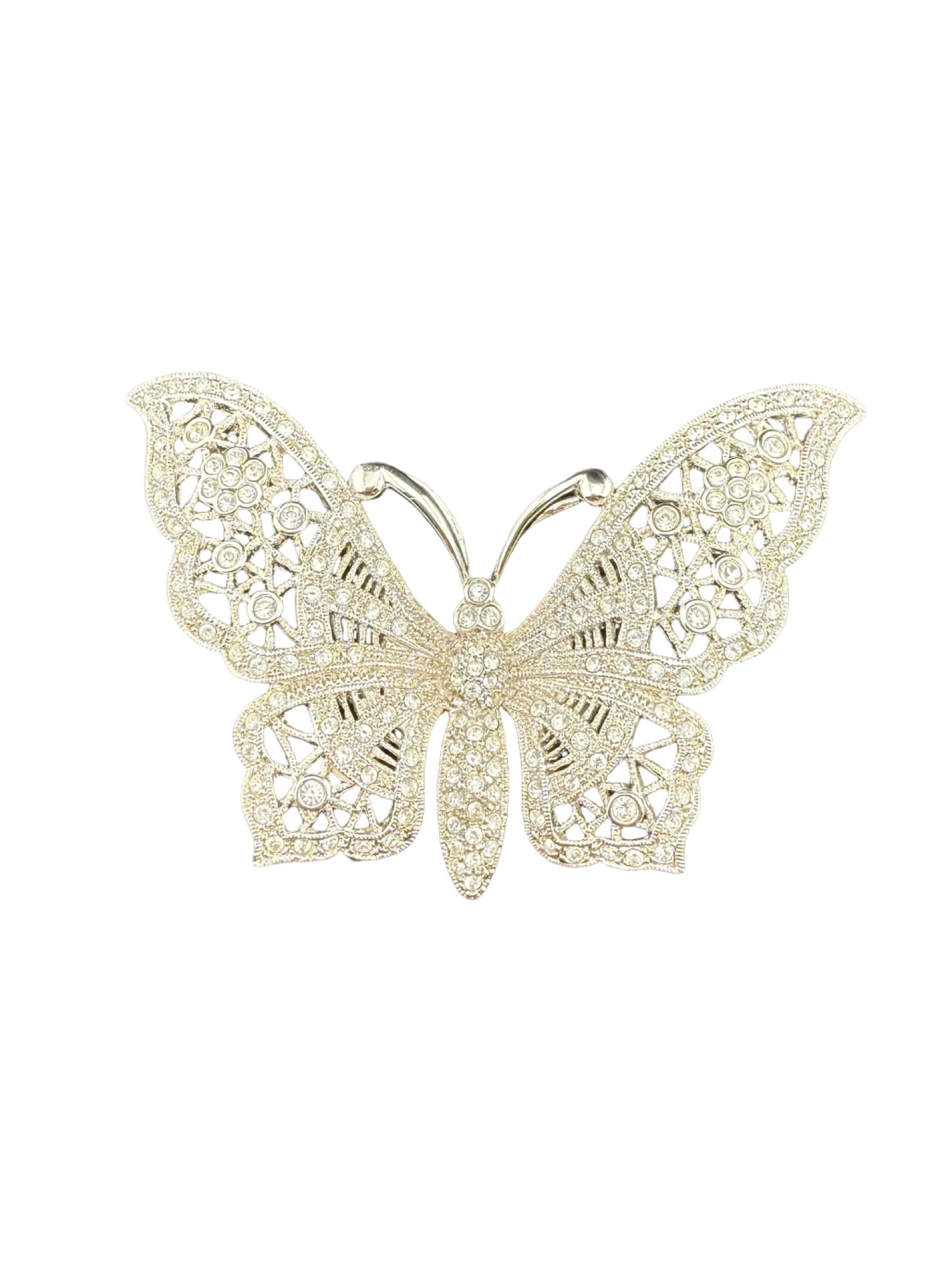 Beautiful Butterfly Brooch with Rhinestone Accents (1 of 3)