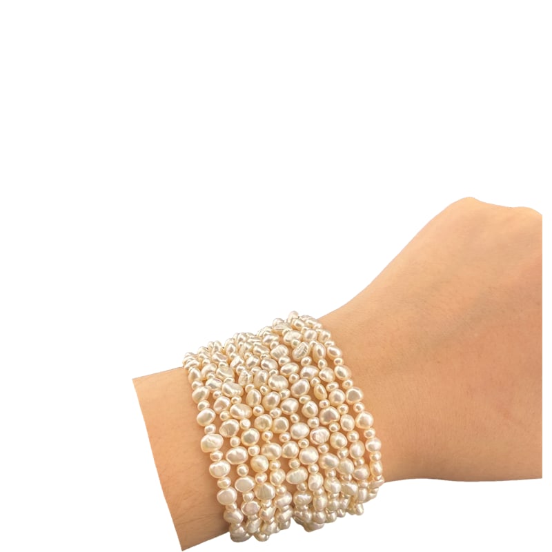 Freshwater Pearl 10 Strand Bracelet (1 of 5)