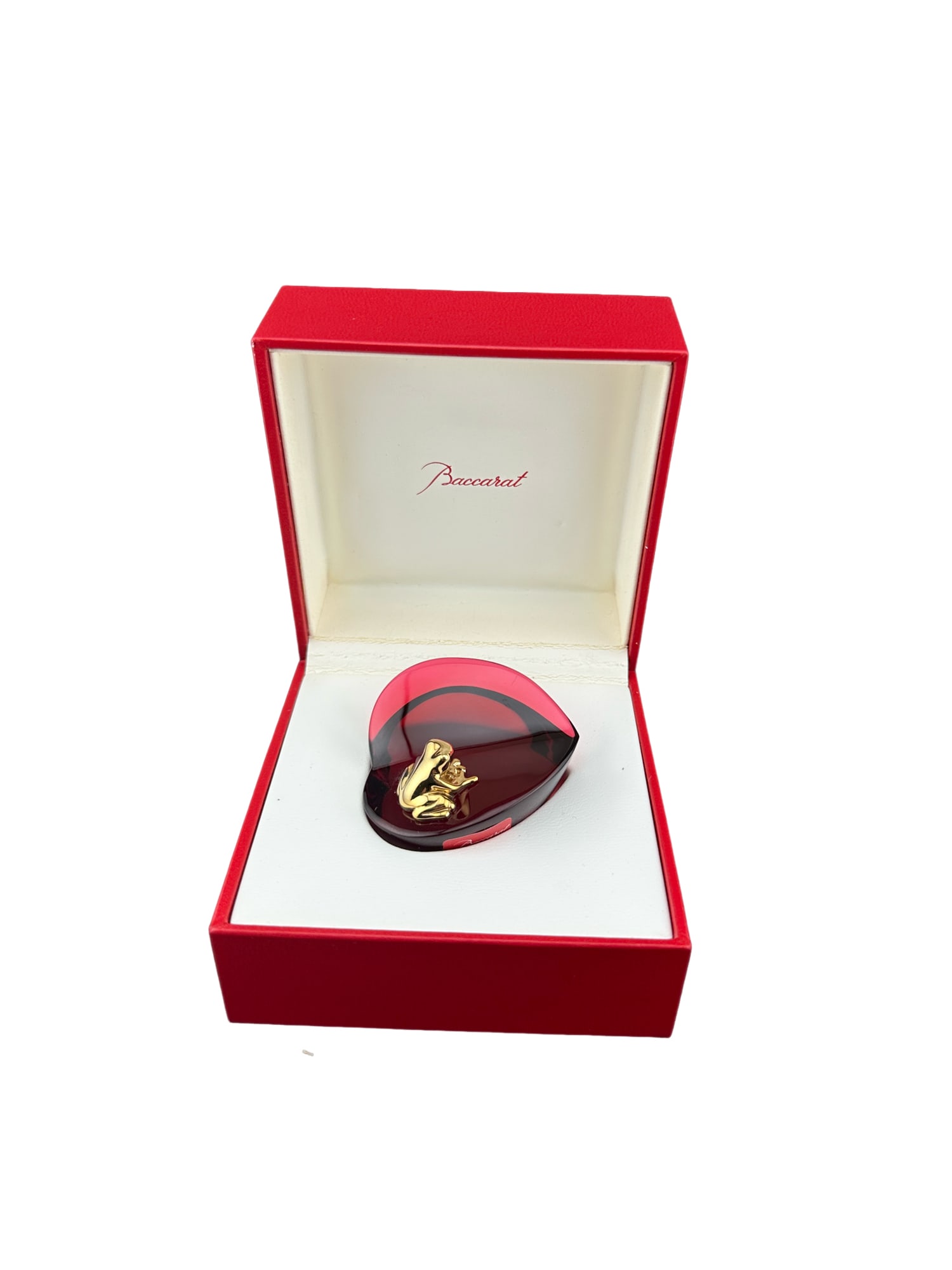 Baccarat NEW Lily Pad Paperweight/ baccarat heart (1 of 7)