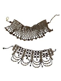 Set of 2 Vintage Crystal Chokers