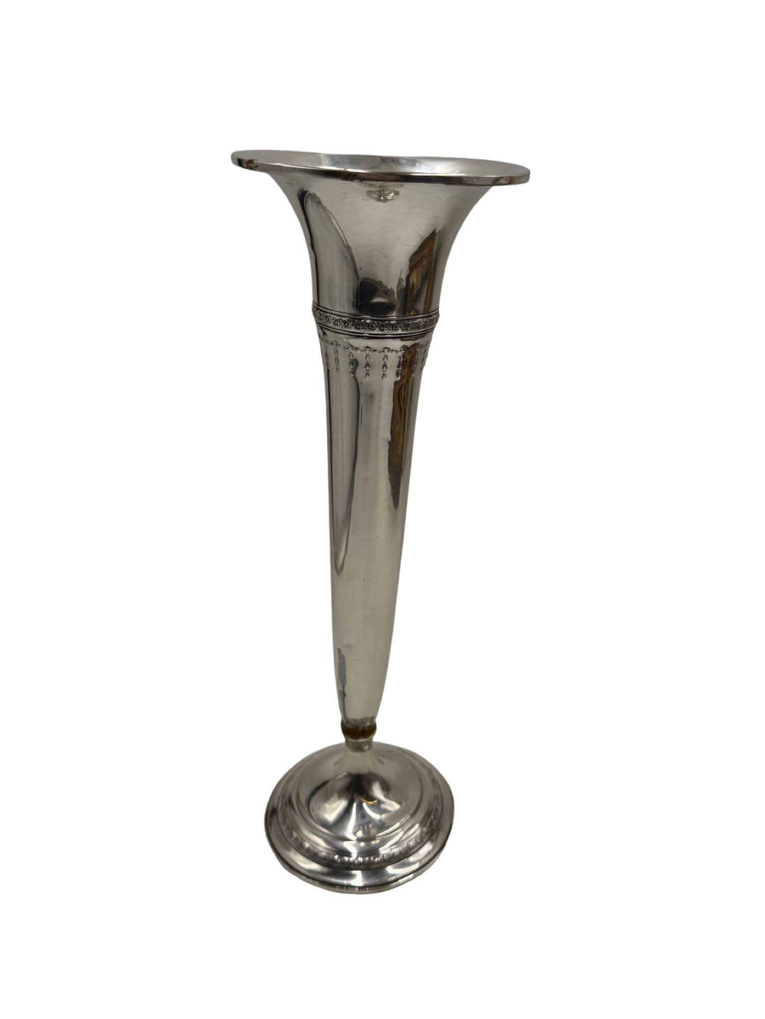 From Charleston Family Estate - Matthews Co. Sterling Silver Large Trumpet Vase Weighted (1 of 5)