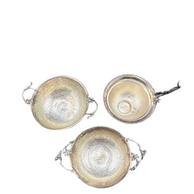 Antique Italian 800 Sterling Miniature Decorative Bowls By INFUSO (3)