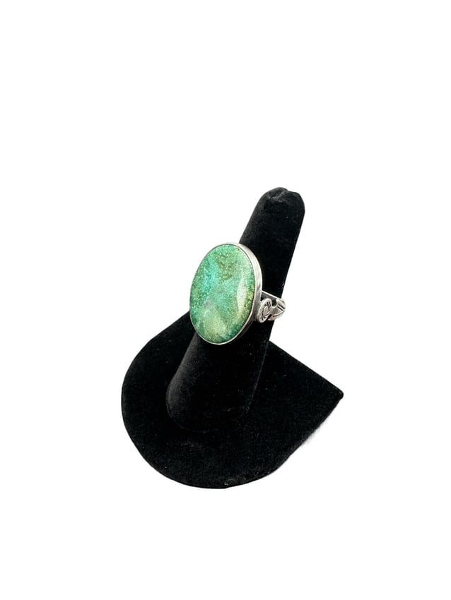 Vintage native american 925 Sterling Silver turquoise/eilat Ring (1 of 6)