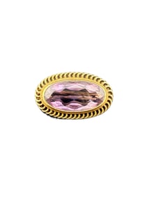 Victorian 14K Gold and Amethyst Brooch