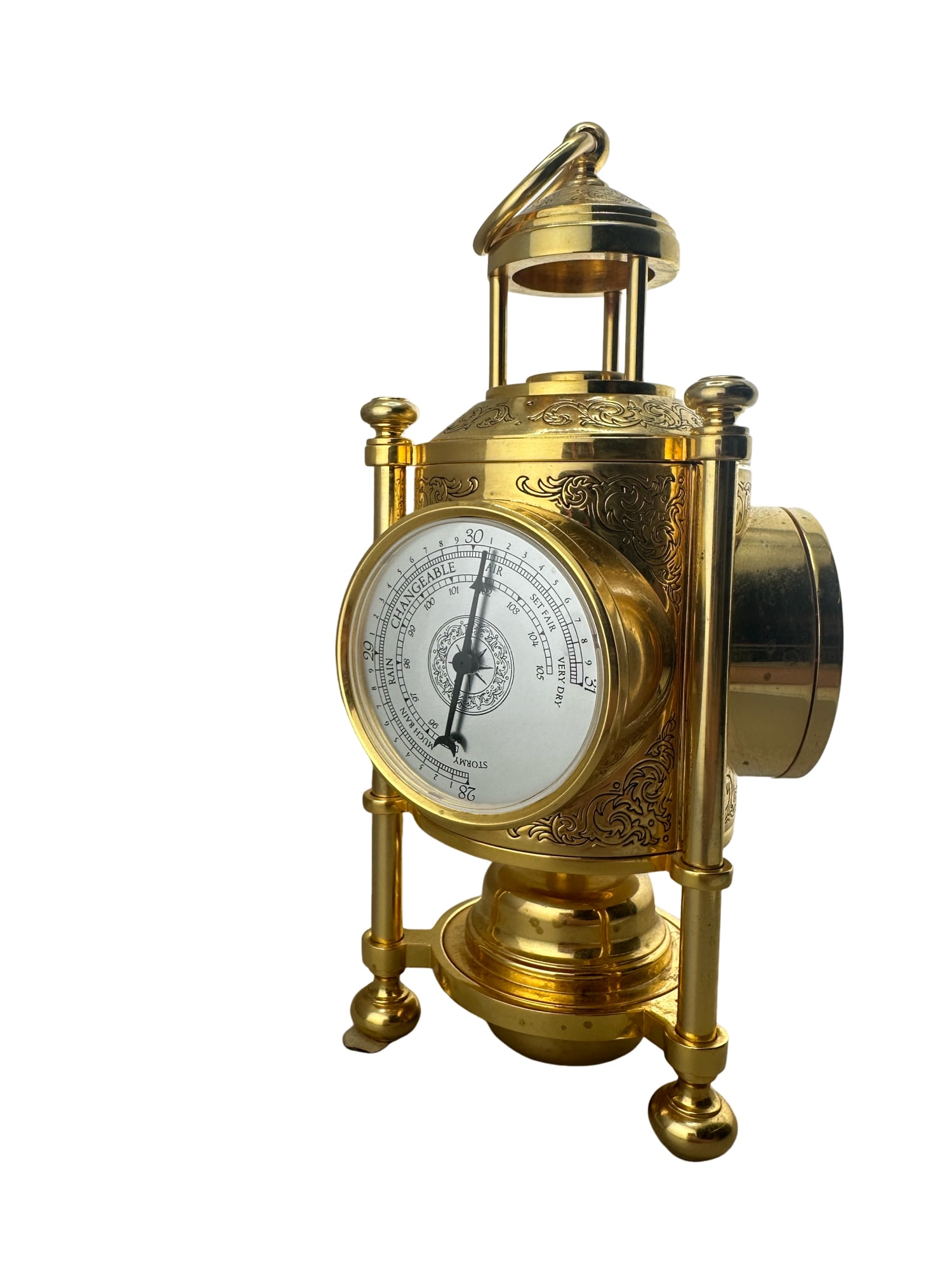 FRANKLIN MINT MARITIME NAUTICAL BAROMETER CLOCK (1 of 8)