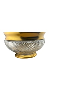 Large gold antique Dimond cut baccarat? bowl