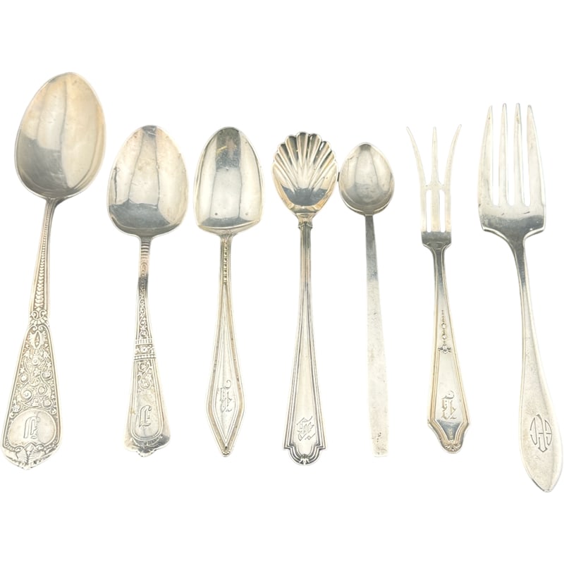 From Charleston Estate Lot of Scrap Sterling Silver Flatware - Towle, C.A.W Crosby (1 of 8)