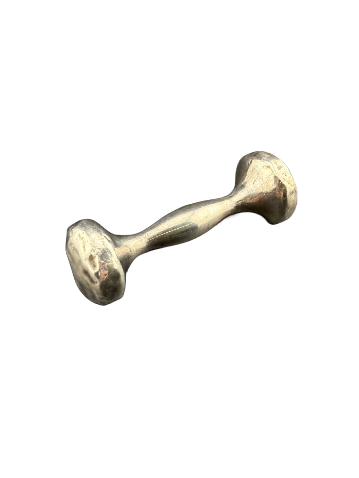 Sterling Silver Baby Rattle by Lullaby Sterling: Sterling Silver Baby Rattle by Lullaby Sterling Dated 4-2-61 Monogrammed MSM From the Charleston estate of Peter and Patti McGee In house shipping within the US.