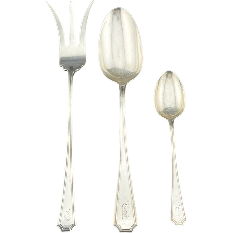 Sterling Silver Fairfax Pattern Utensils - W.P. Cart and Carrington Thomas and Co From Baker Estate: Sterling Silver Fairfax Pattern Utensils - W.P. Cart and Carrington Thomas and Co Belonging to Ann Bissell Baker wife of of Archibald E. Baker Senior. founder of Baker Sanitorium (later Baker Hospital